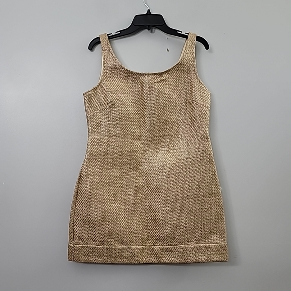 Antonio Melanix The Style Bungalow Manana Scoop Neck Raffia Sleeveless Mini Dres - Picture 5 of 10